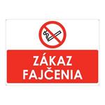 Zákaz fajčenia, plast 2mm s dierkami-210x148mm