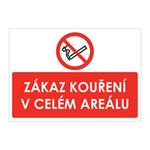 Zákaz kouření v celém areálu, samolepka a4