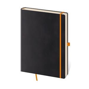 Zápisník Flexies B6 linkovaný - černá/oranžová