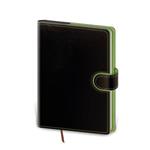Zápisník Flip B6 linkovaný - černo/zelená