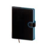 Zápisník Flip B6 tečkovaný - černo/modrá